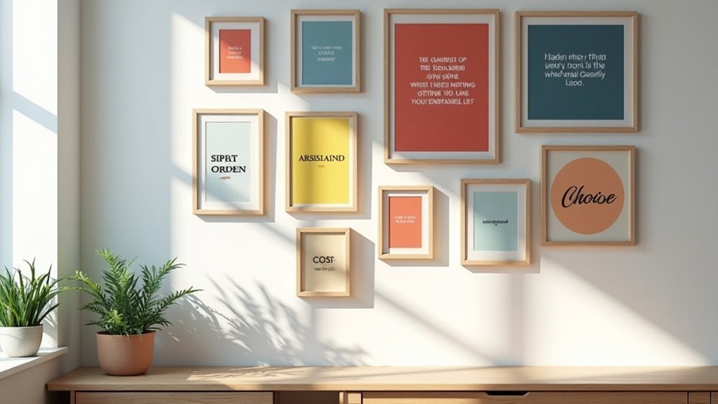 clutter free motivational wall