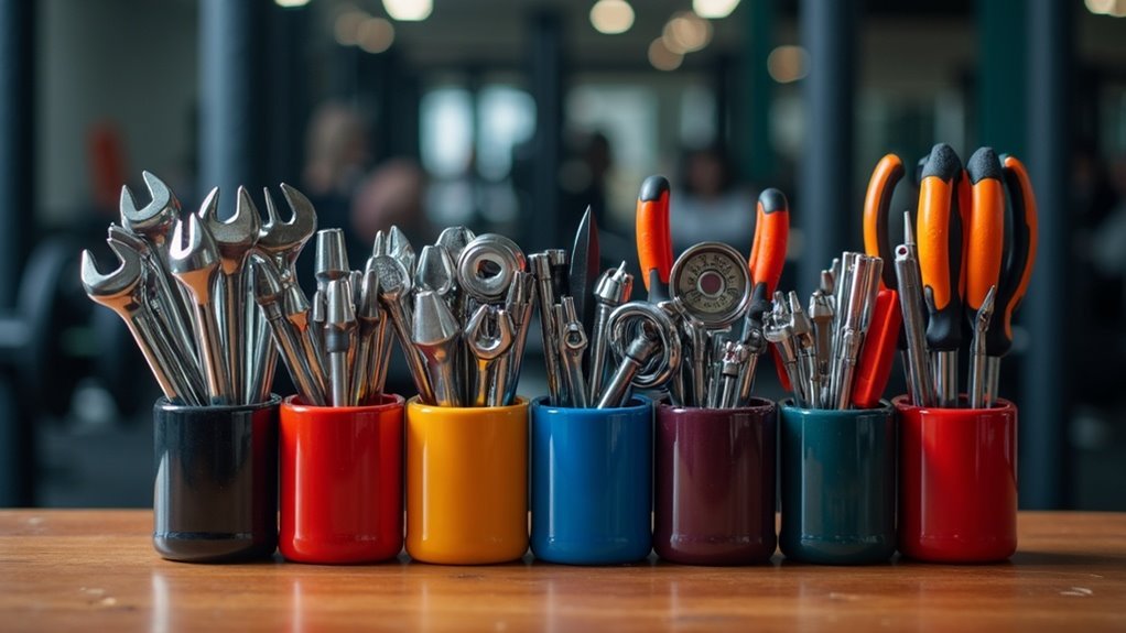 gym equipment tool organizers
