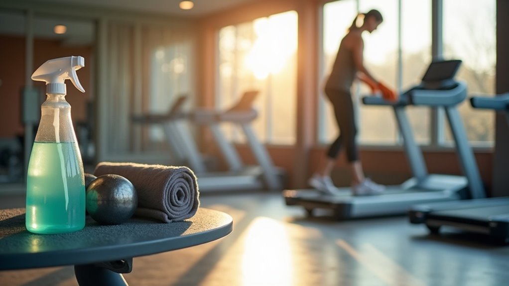 sanitize home gym equipment