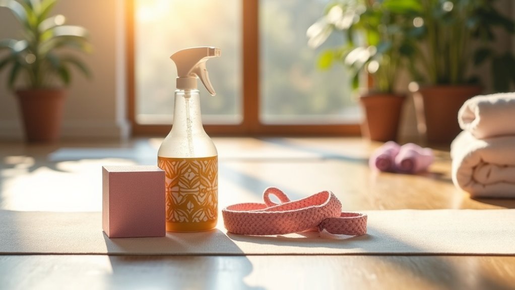 sanitizing yoga equipment properly